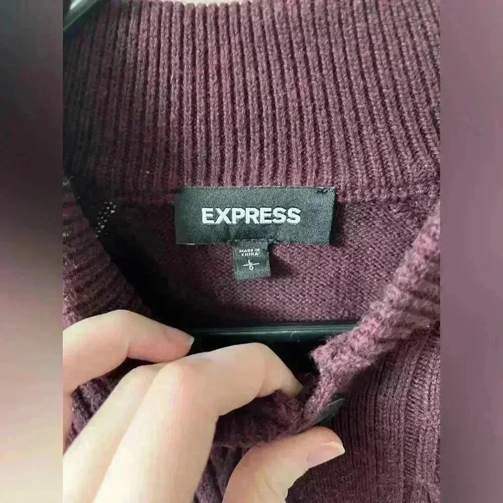 Express brand burgundy knit‎ button down cardigan